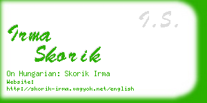 irma skorik business card